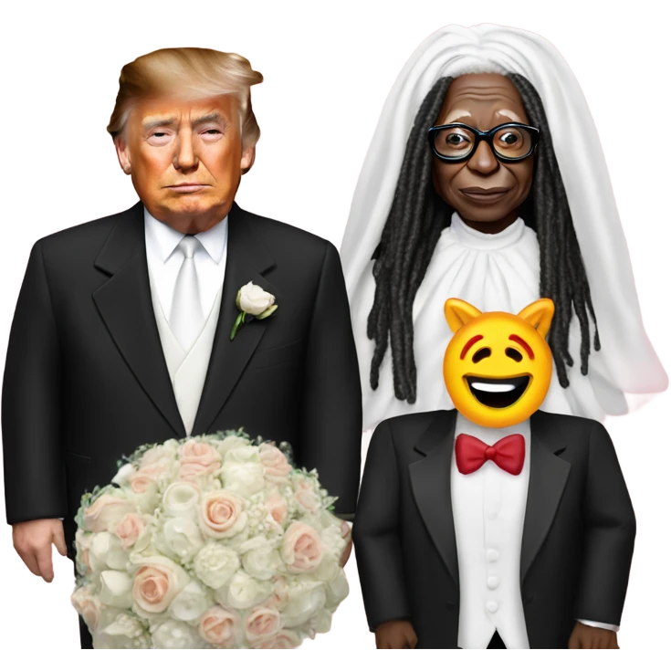 Whoopi Goldberg marries Trump emoji