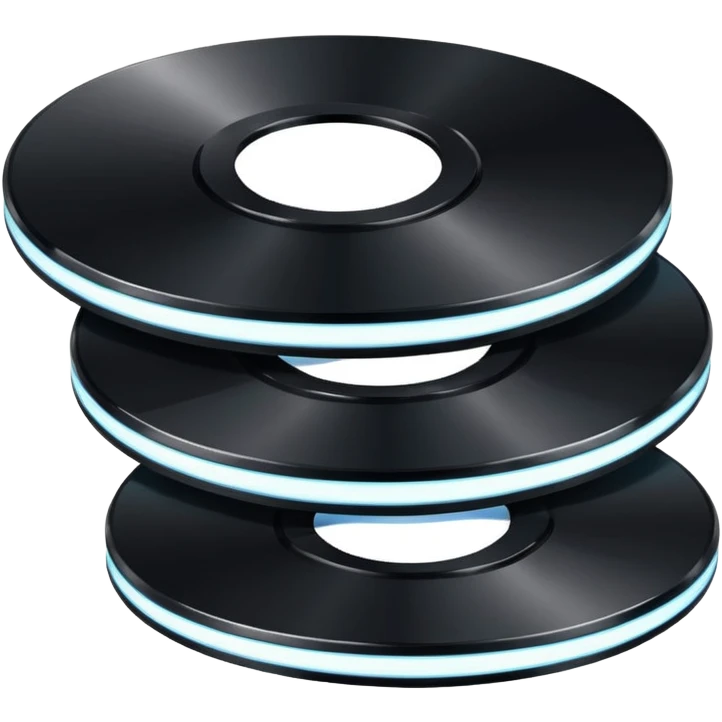 two black computer disk emoji