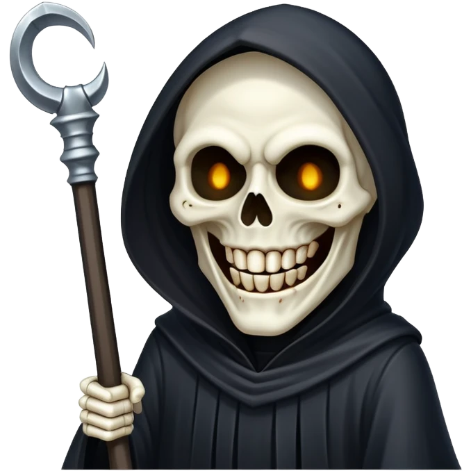 Grim reaper laughing emoji
