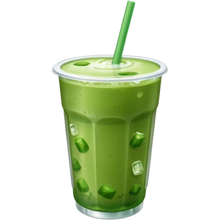 iced matcha in a plastic cup emoji