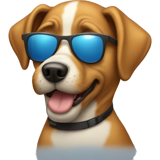 dog wearing sunglasses emoji