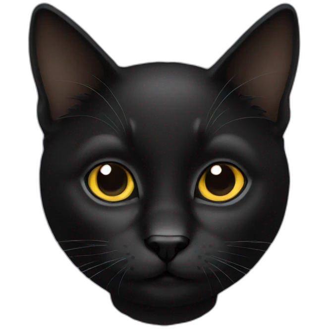 Black cat sitting emoji
