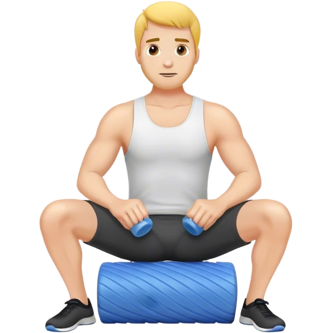 guy using foam roller emoji