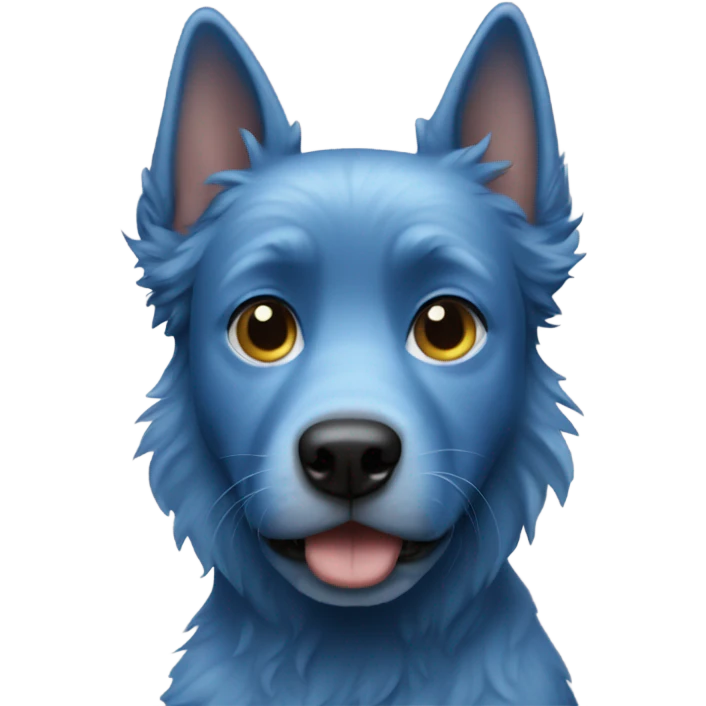 Blue dog emoji