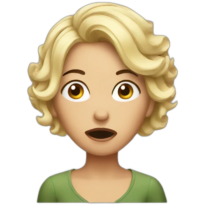 Shocked short hair designer woman emoji