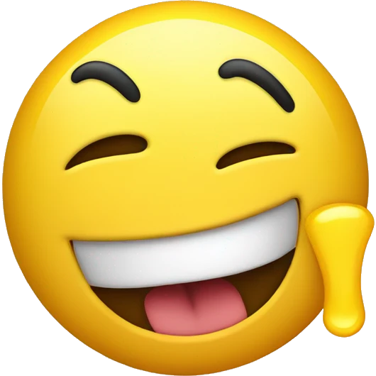 classic yellow emoji face sticking tongue out and crying emoji