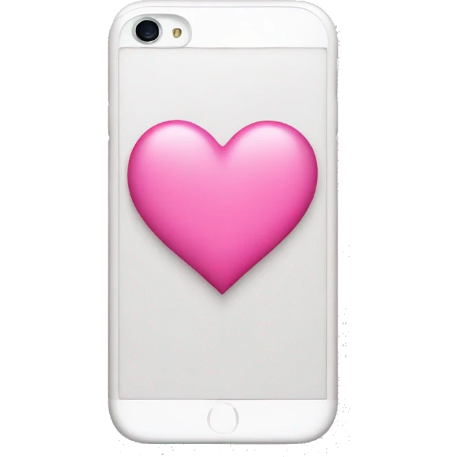 Iphone pink heart emoji