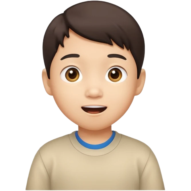 asian kid surprise face emoji
