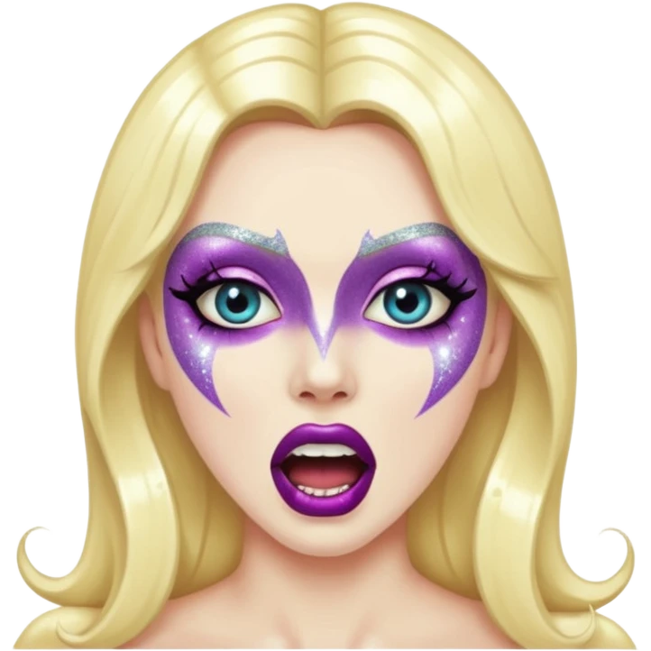 Glitter scream queen emoji