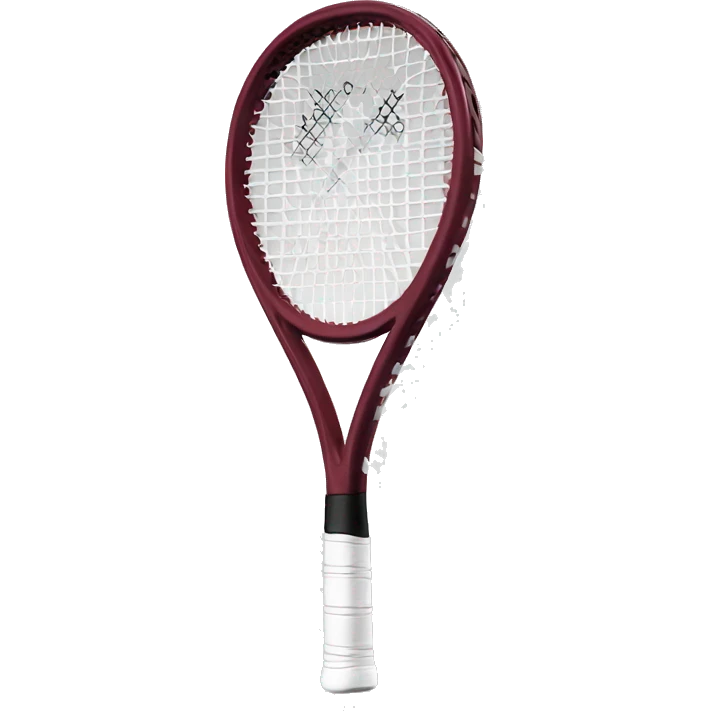 One tennis racket in dark cherry red emoji
