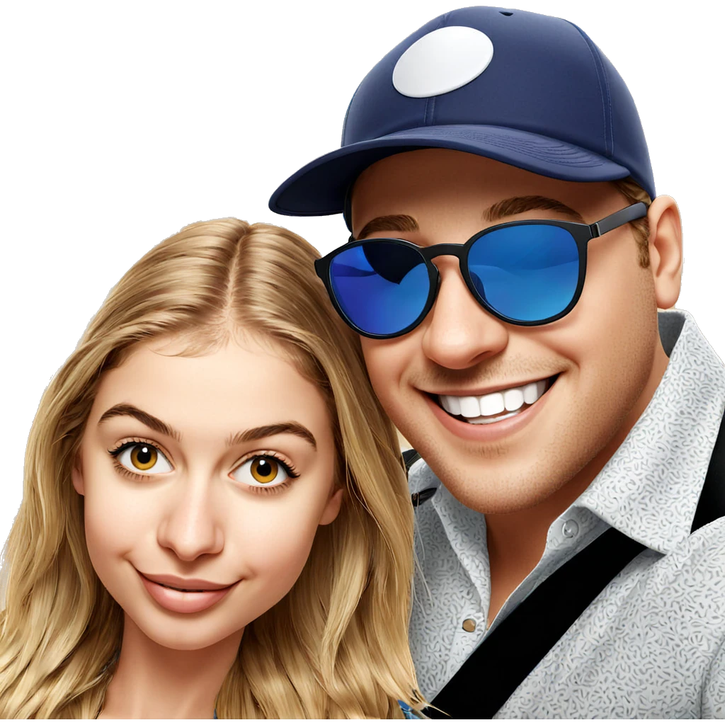 smiling duo with sunglasses emoji