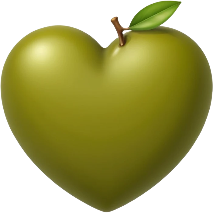 corazón verde oliva emoji