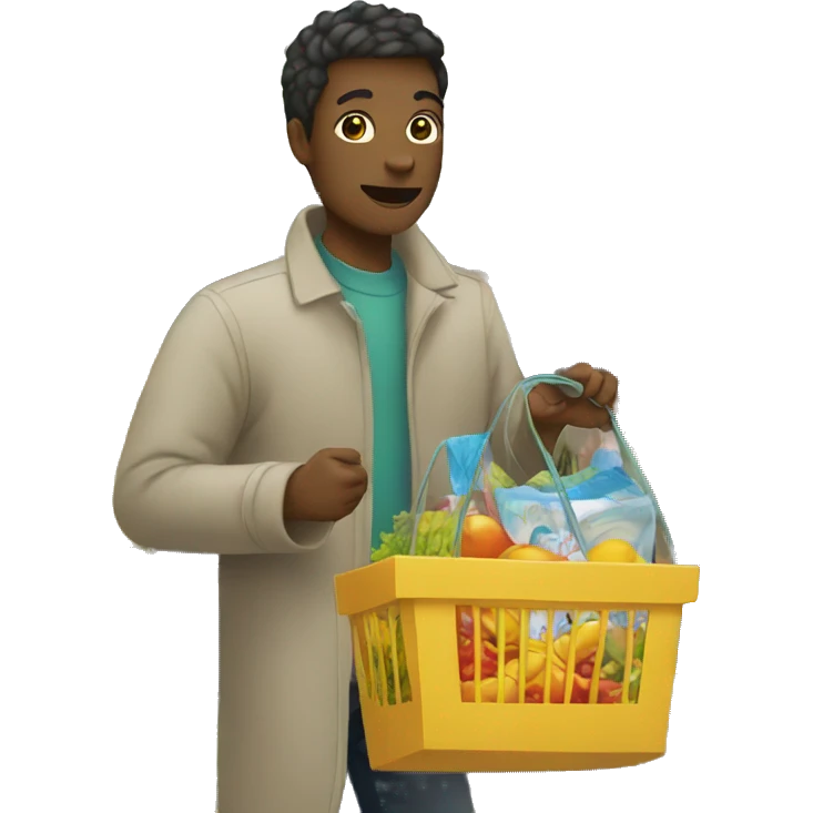 person shopping at the supermarket emoji