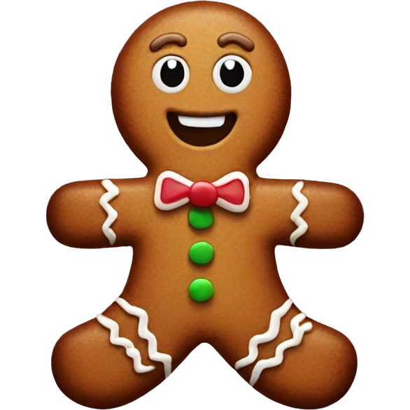 Gingerbread man emoji