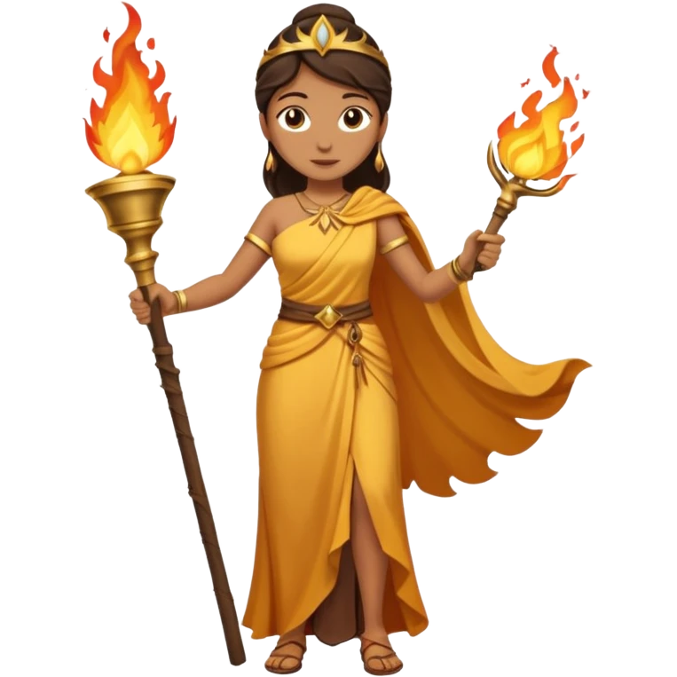 Ancient Torch Bearer woman emoji