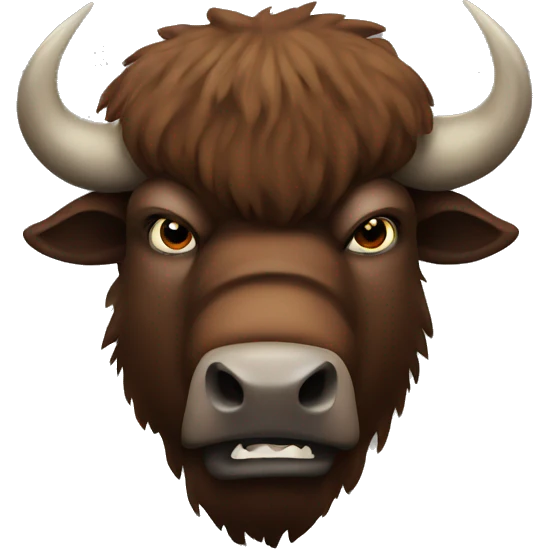 angry bison head  emoji