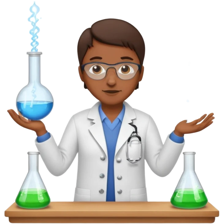 chemistry lab with teacher emoji