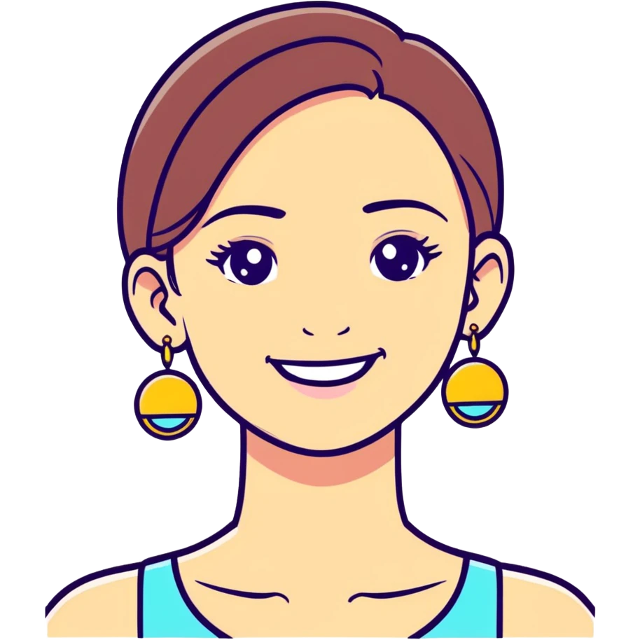 smiling girl with earrings emoji