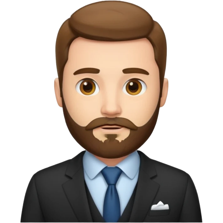 suit man,beard emoji