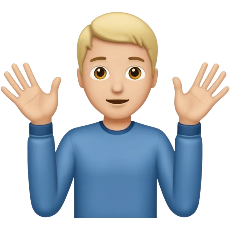 Lap of man empty showing hands to it emoji