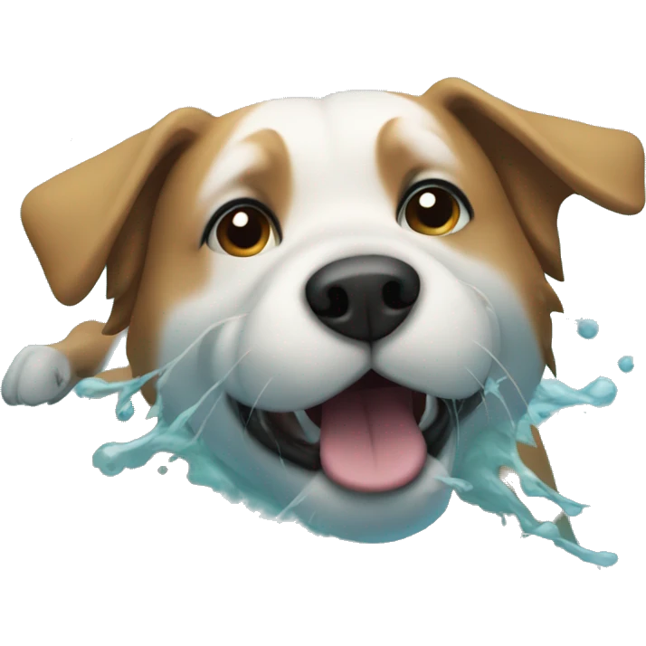 Dog in the water emoji