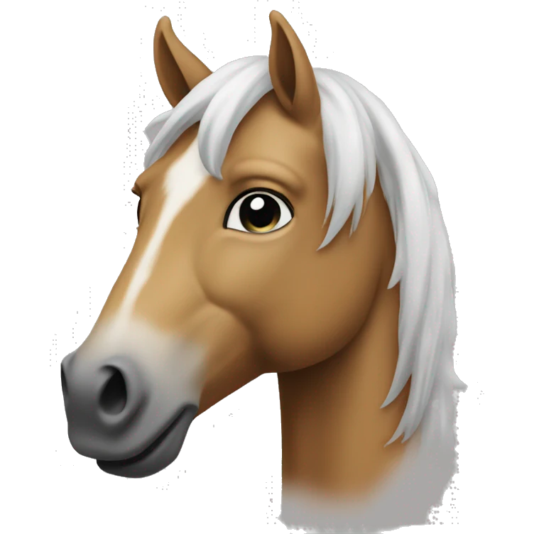 Hellbraunes Pferd mit kleiner weißer blesse emoji