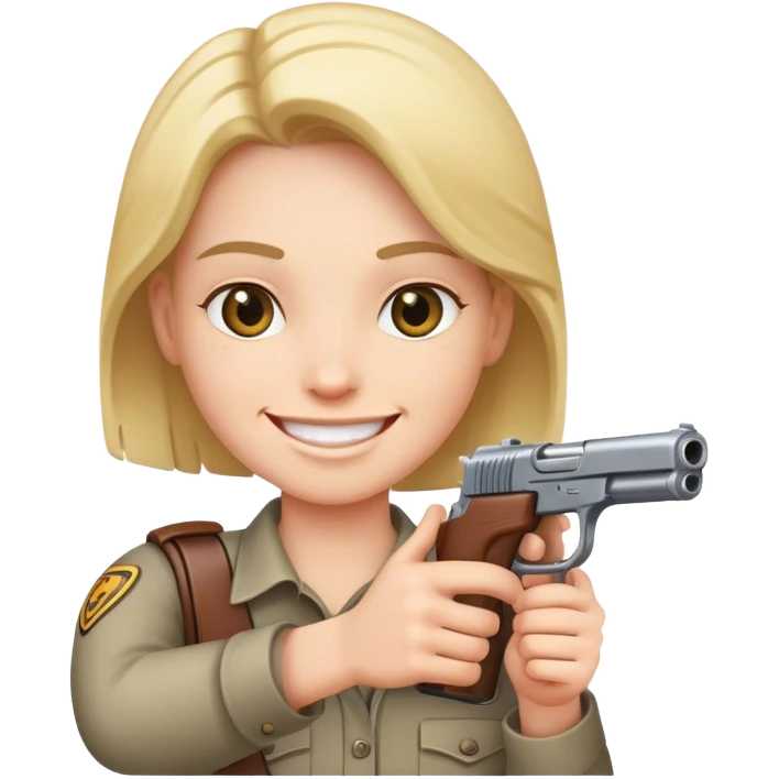 😀 holding gun emoji