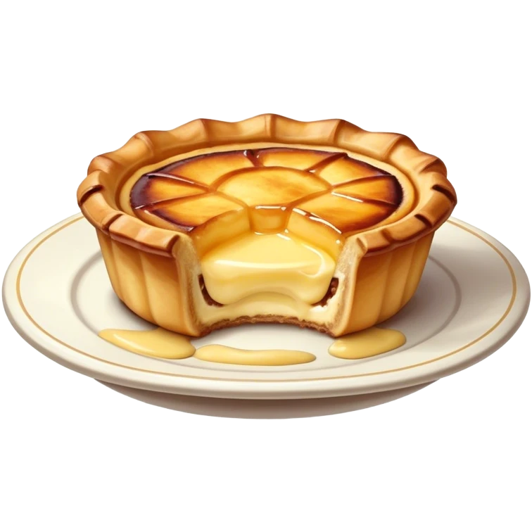 A portuguese pastel de nata  emoji