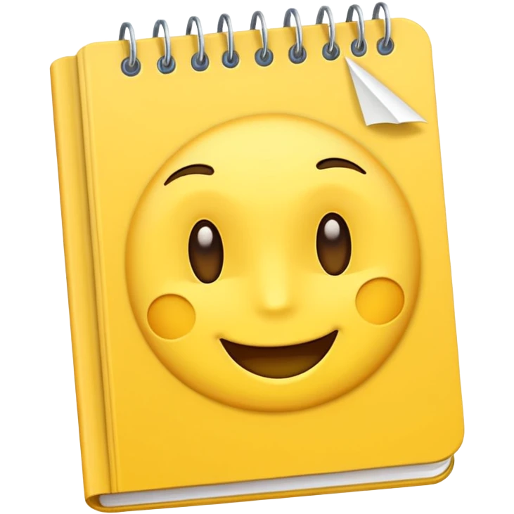 yellow workbook emoji