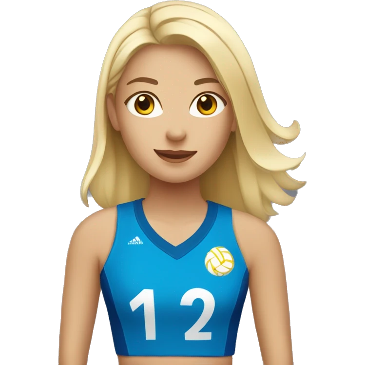summer olympics blonde girl playing volleyball emoji