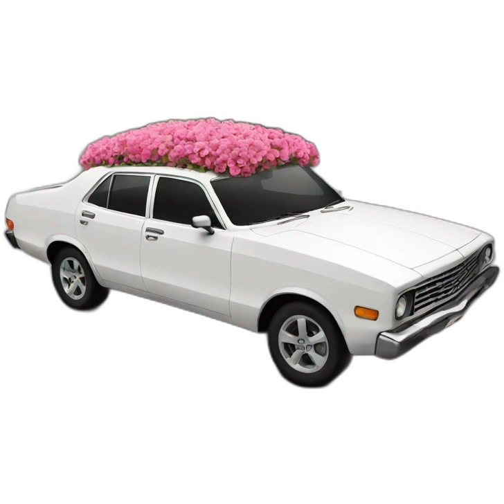 Car flowers emoji