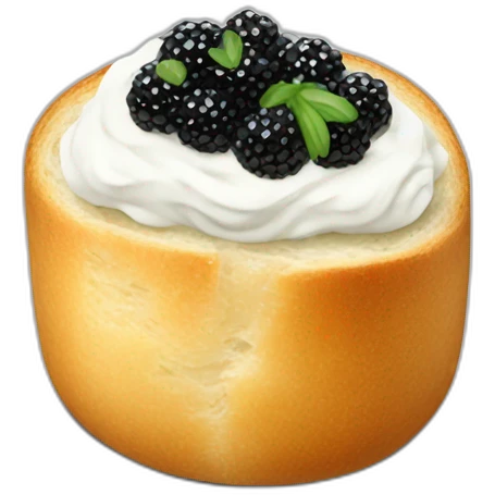 caviar-bread-with-sourーcream emoji