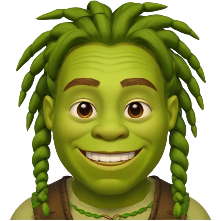Shrek with dread loccs emoji
