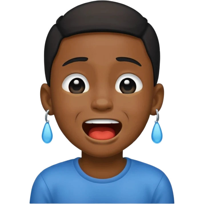 Black boy crying laughing  emoji