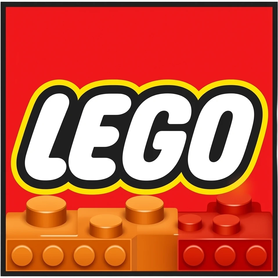lego logo with lego bricks under the logo emoji