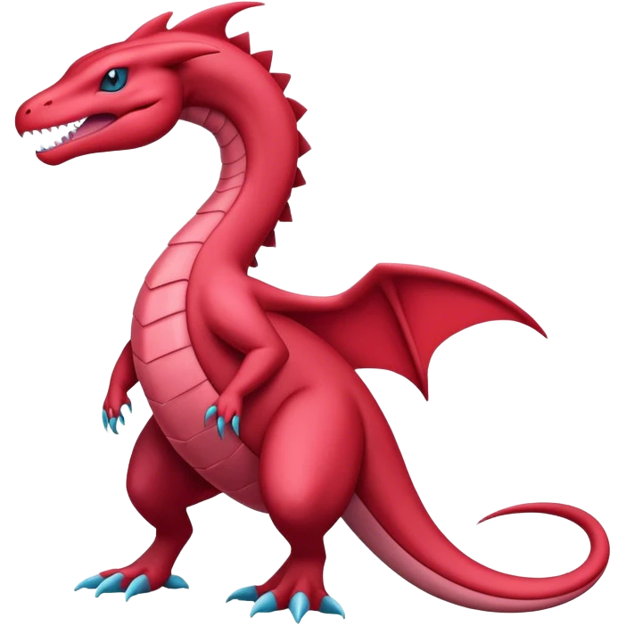 Badass cool salamence-salazzle-hybrid, full body emoji