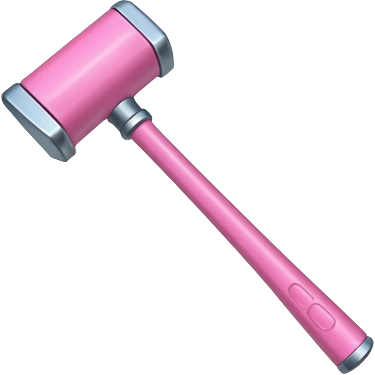 Pink hammer emoji