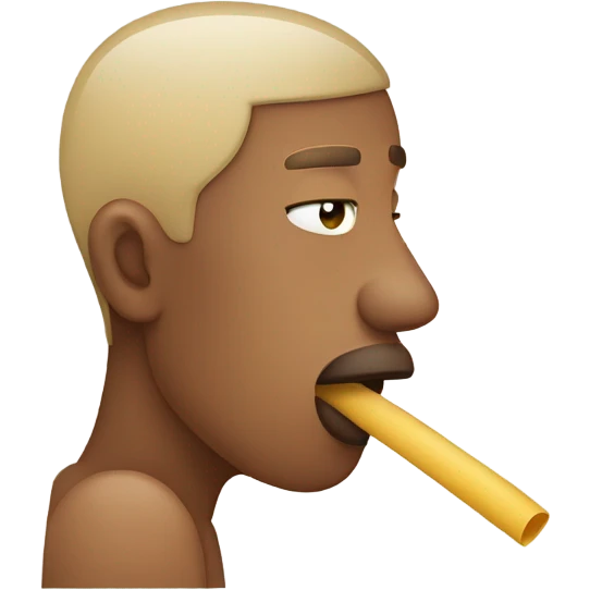 Person breathing through straw  emoji