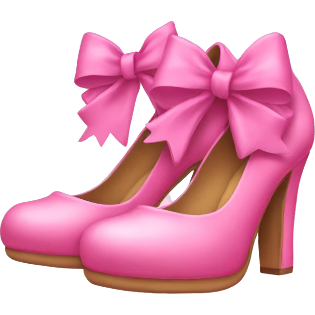 Pink shoe with bows  emoji