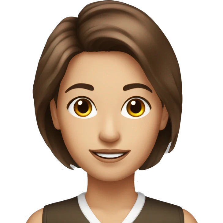 Nutritional therapist brown hair emoji