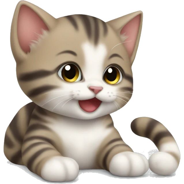 baby playful kitten. emoji