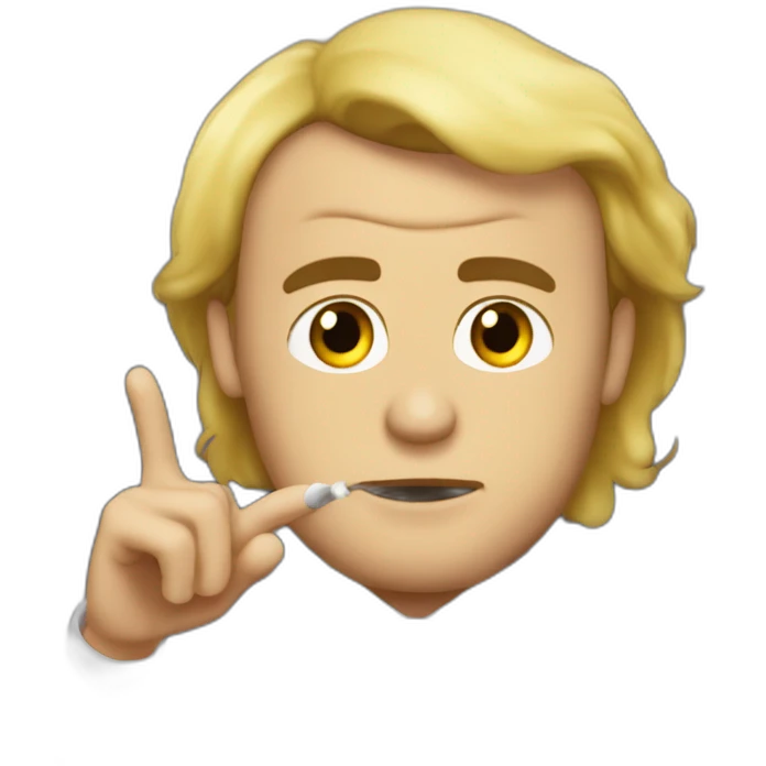 Macron qui fume un join emoji