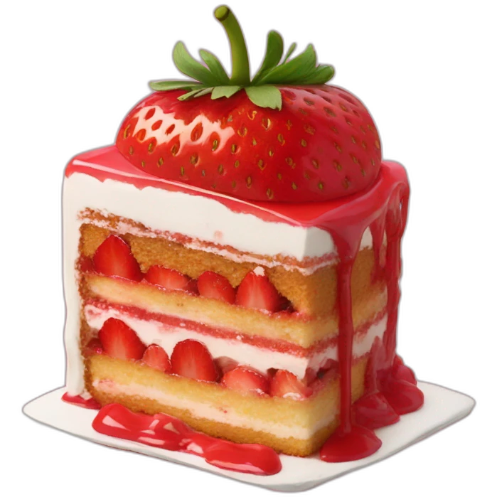 strawberry shit cake emoji