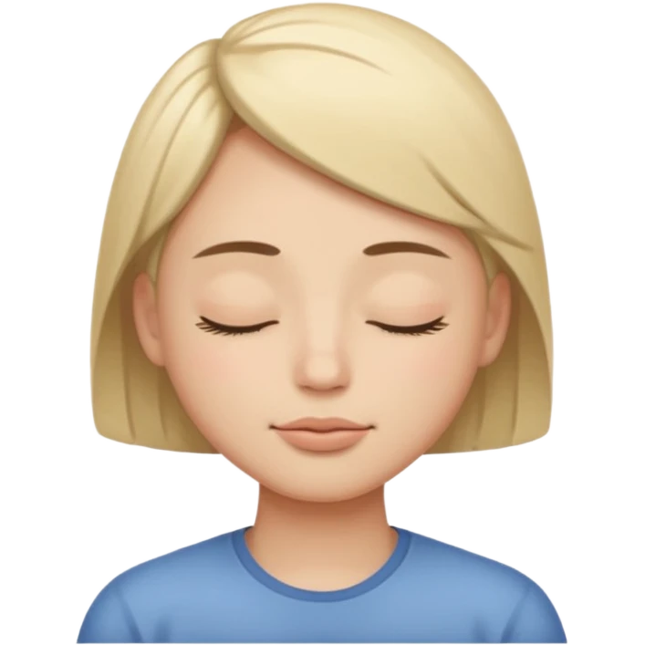 The human face with close eyes and bleh😌 emoji