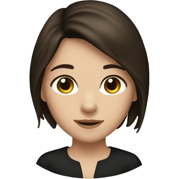 Girl with brown hair with black horse with white blaze emoji