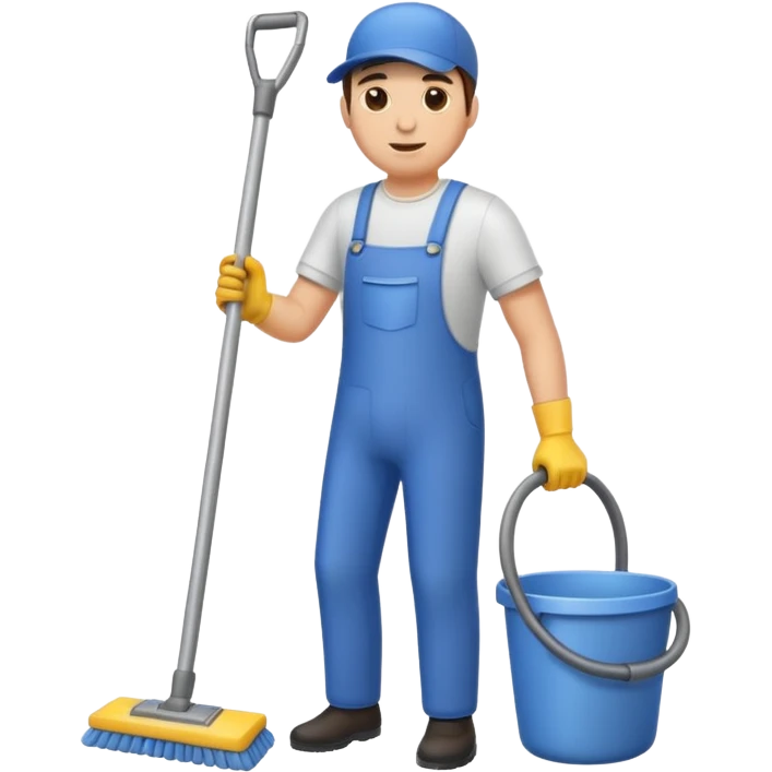man cleaning emoji