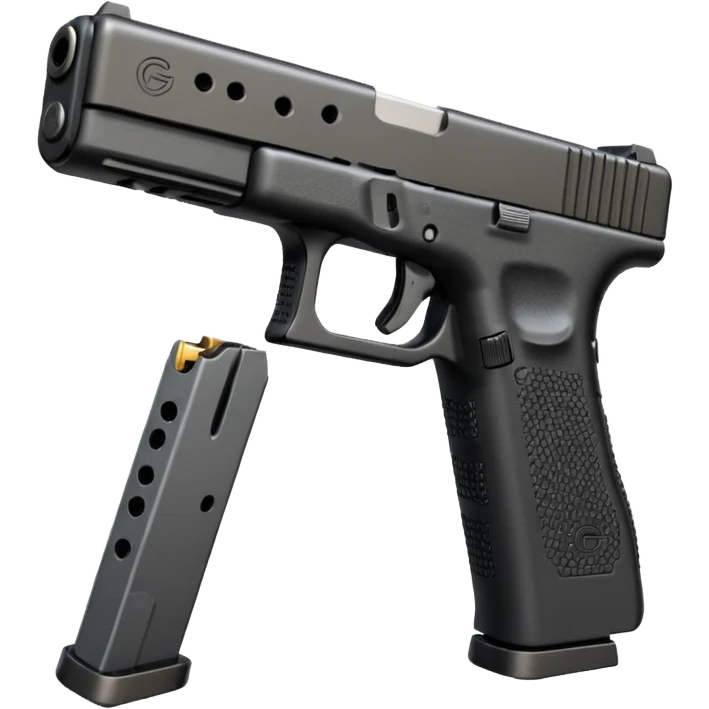Glock 17 with an extended magazine emoji