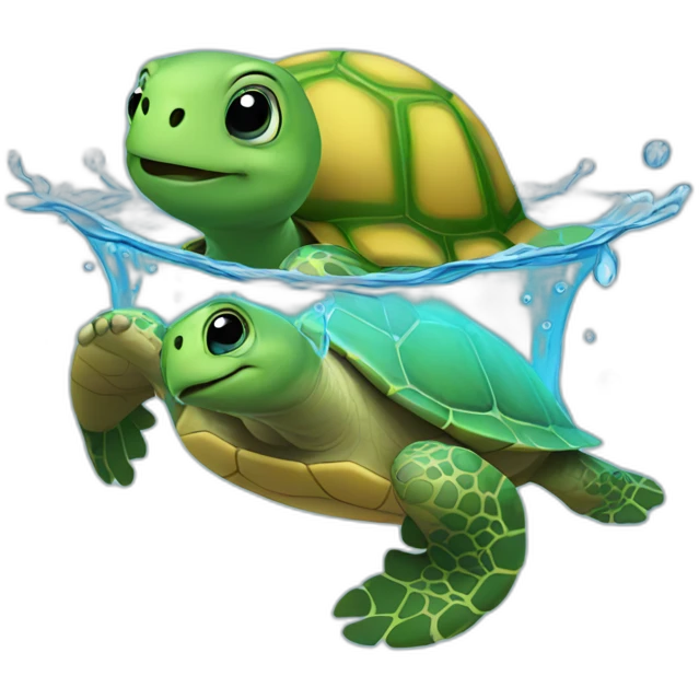a turttle  in water emoji