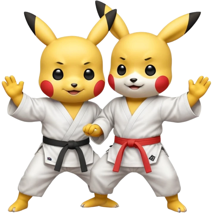 Pickachu and Kung fu panda  emoji