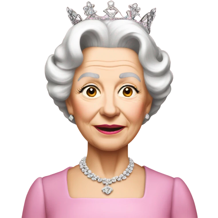 queen elisabeth, pink iphone emoji